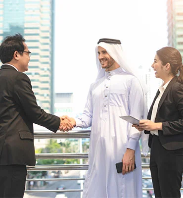 Business meeting handshake