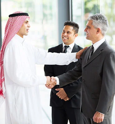 Professional business handshake